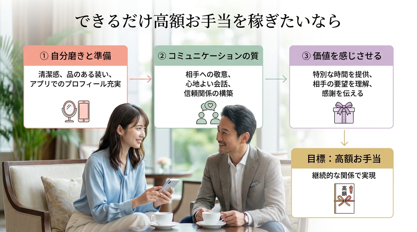 できるだけ高額お手当を稼ぎたいなら