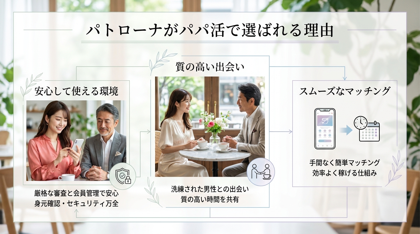 パトローナがパパ活で選ばれる理由