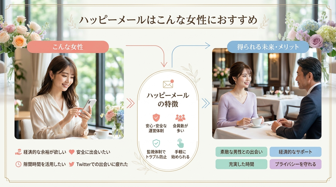 ハッピーメールはこんな女性におすすめ