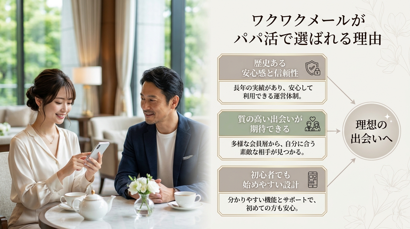 ワクワクメールがパパ活で選ばれる理由