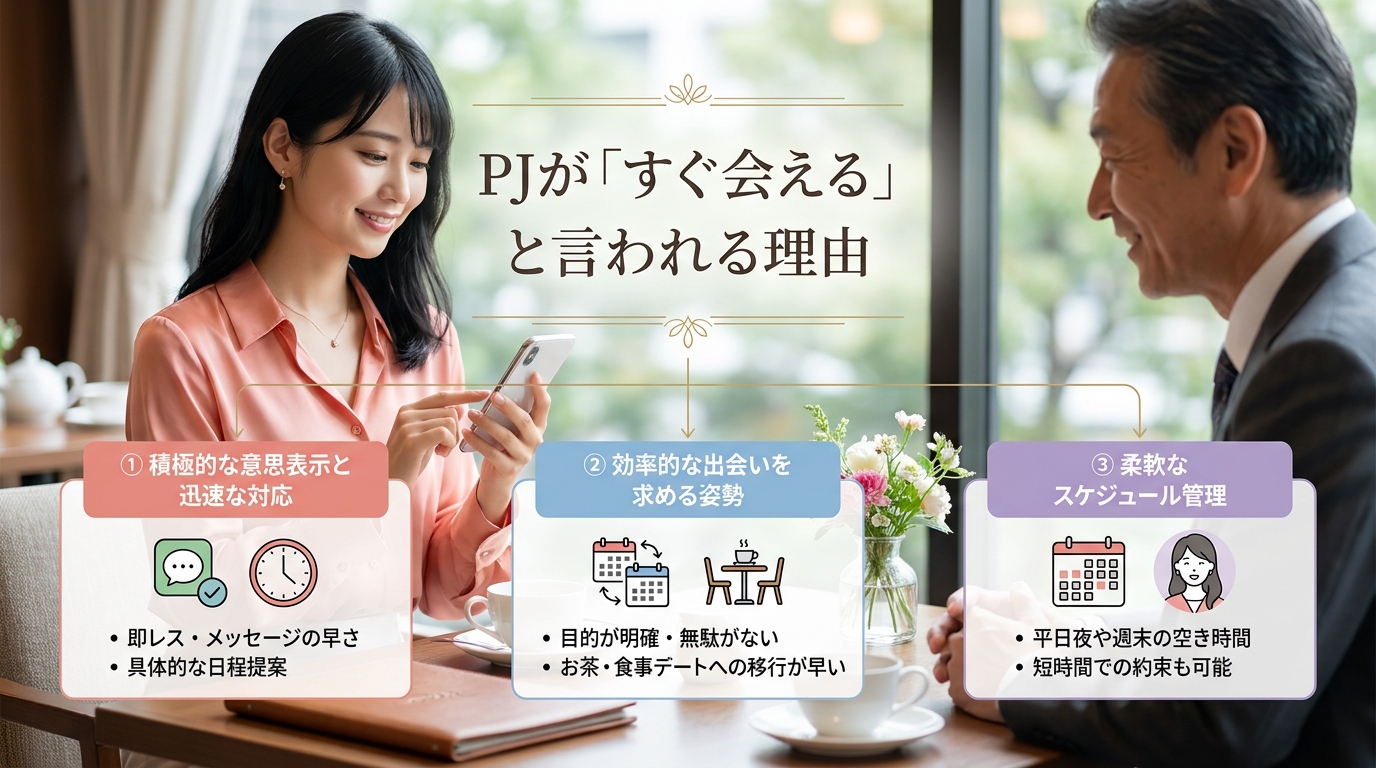 PJが「すぐ会える」と言われる理由