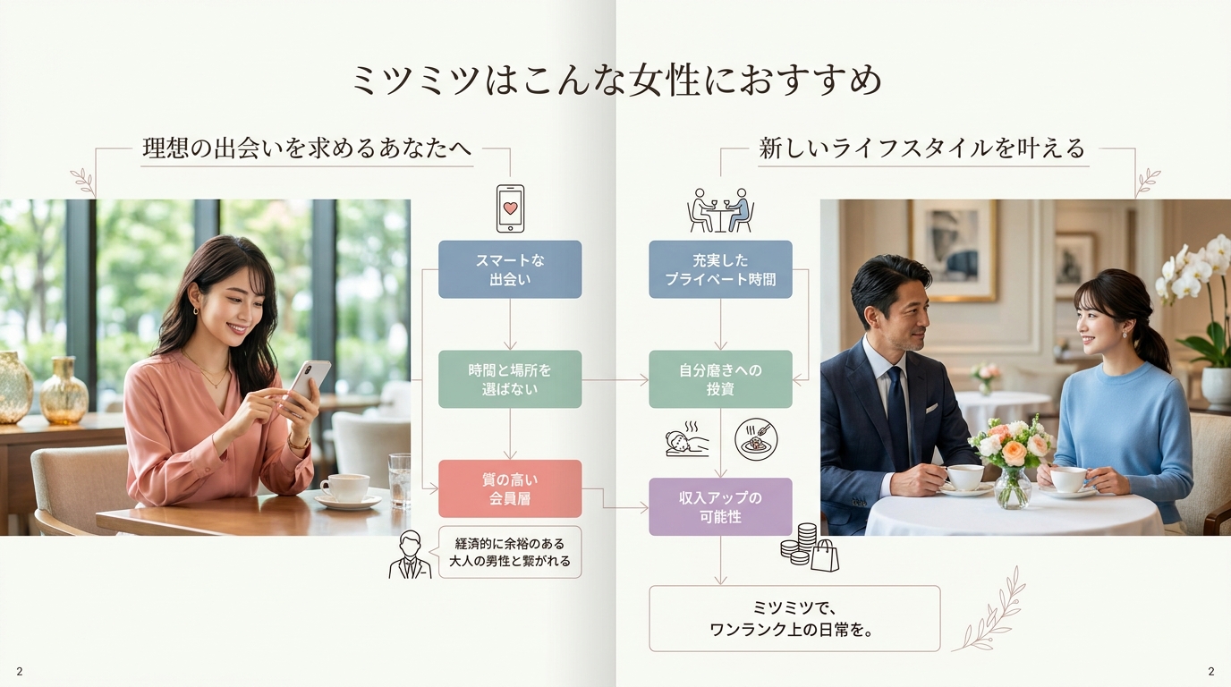 ミツミツはこんな女性におすすめ