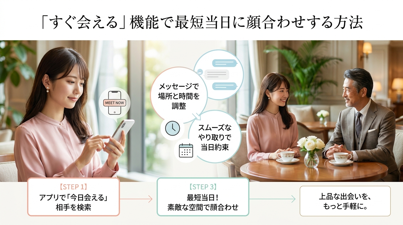 「すぐ会える」機能で最短当日に顔合わせする方法
