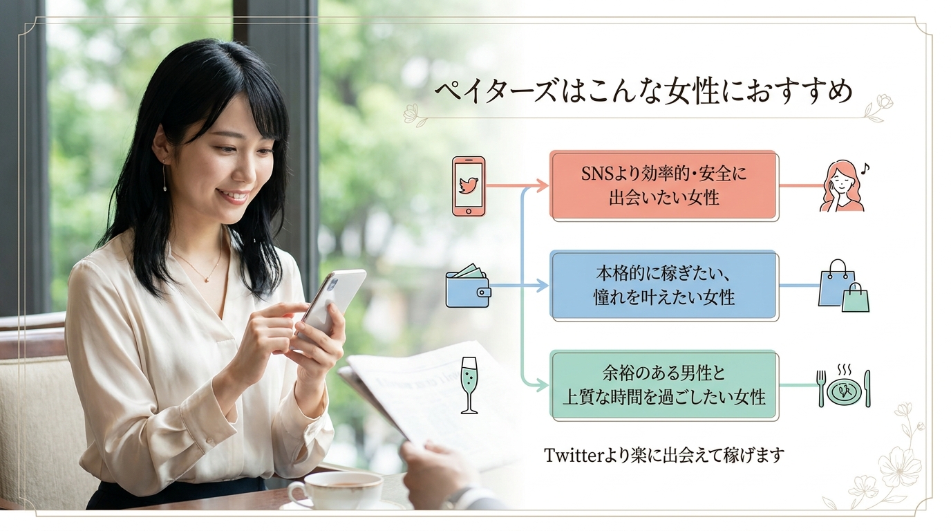 ペイターズはこんな女性におすすめ