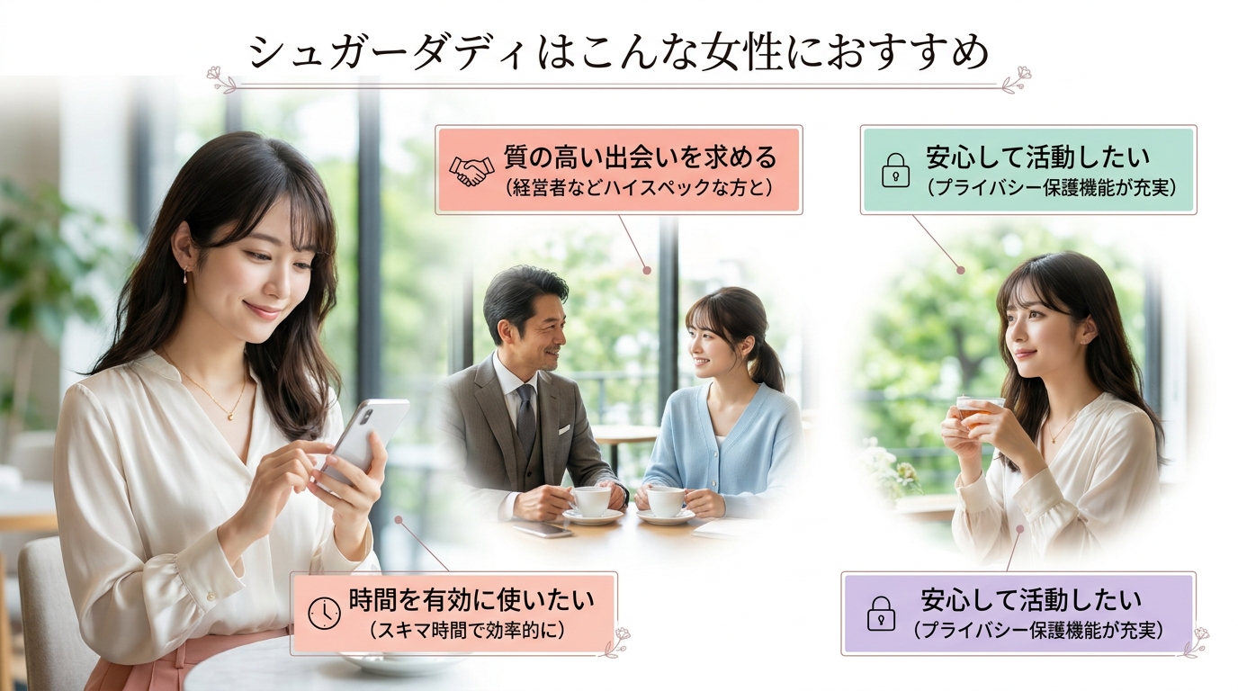 シュガーダディはこんな女性におすすめ