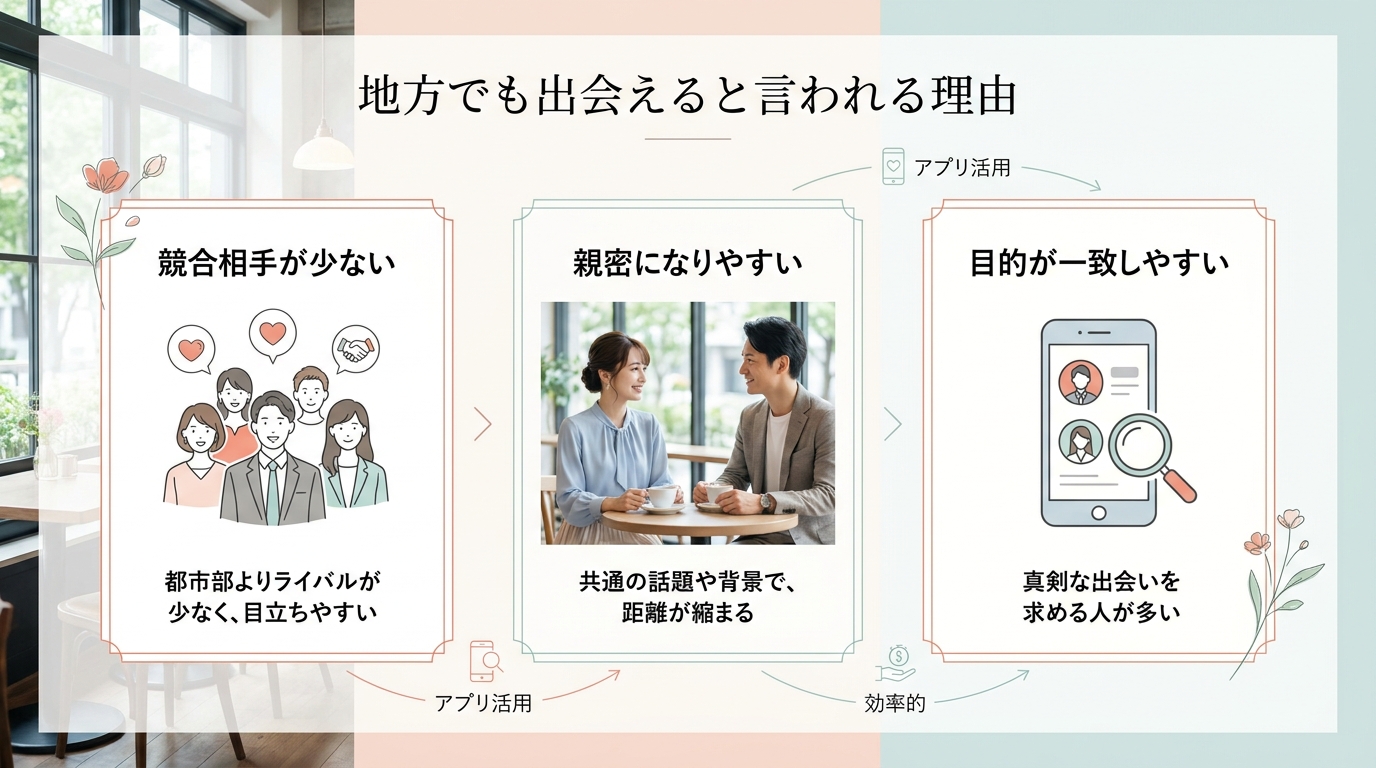 地方でも出会えると言われる理由